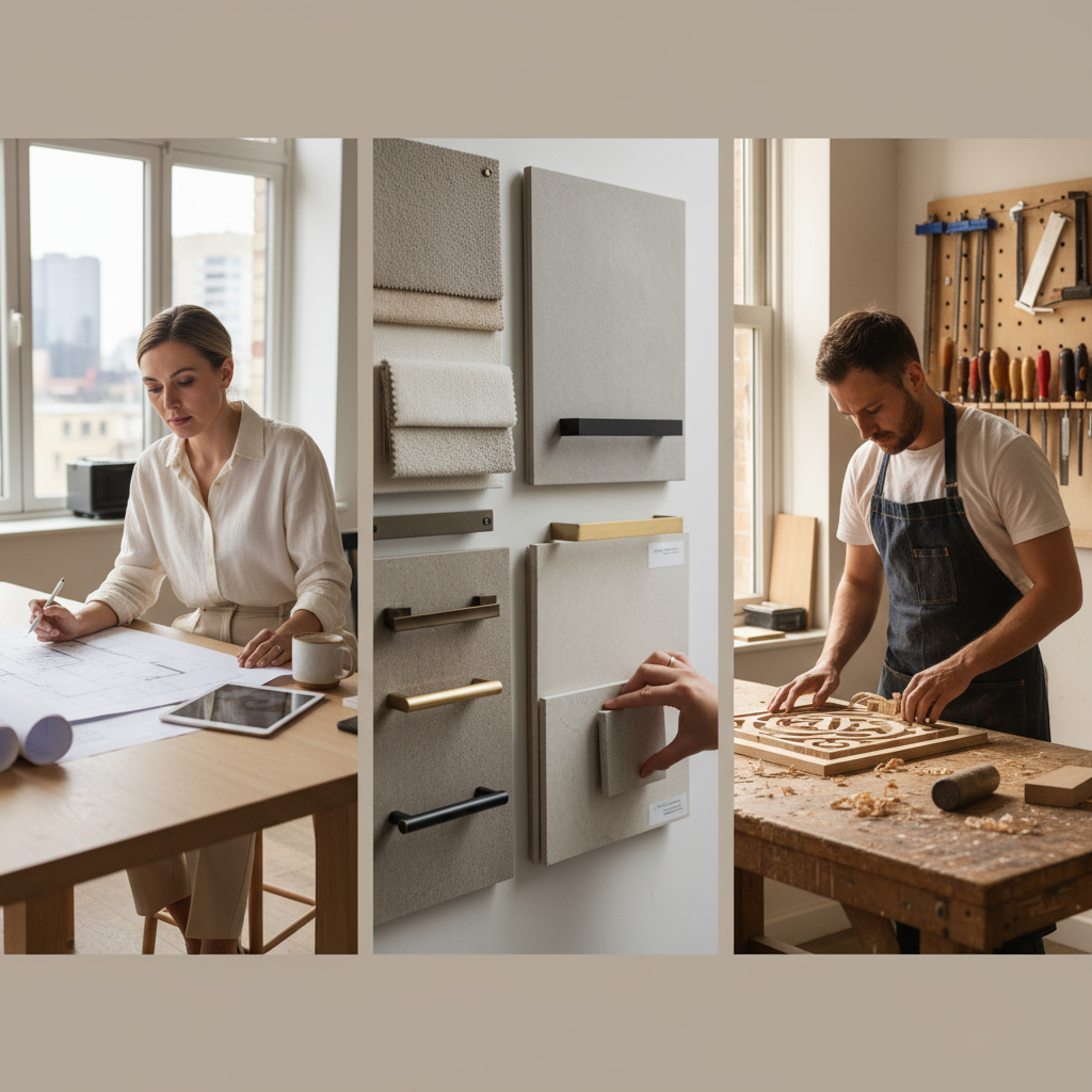 Planung, Materialmuster und Tischlerei – Leistungsüberblick